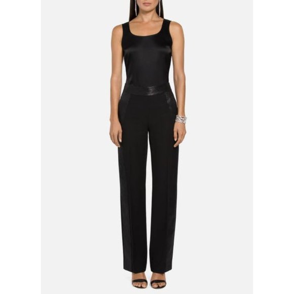 Tuxedo Faille Pant With Stretch Metallic Textured